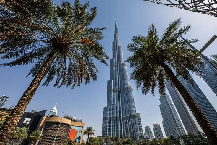 Burj Khalifa entre les palmiers